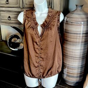 Loft Summer Brown Casual or Dressy Top.